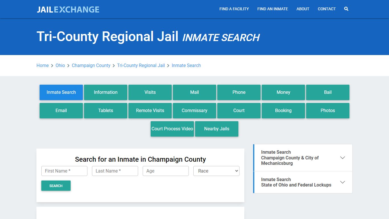 Tri-County Regional Jail, OH Inmate Search: Roster & Mugshots